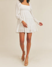 Feelin' Real Cute Cream Long Sleeve Dress - McKenna Rose Boutique